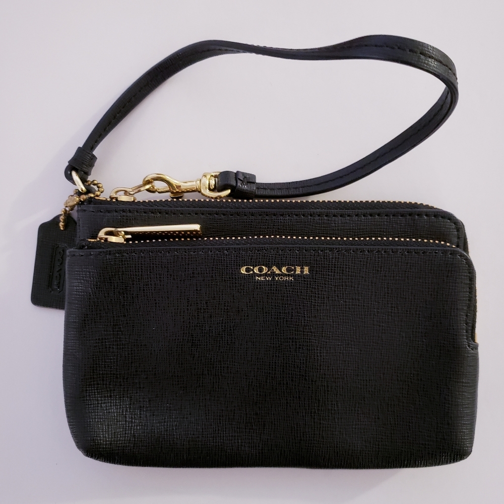 Coach Double Zip Wristlet, Wallet